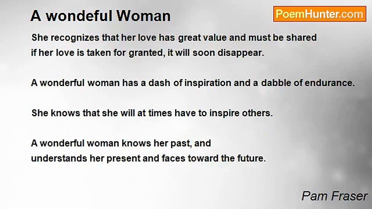 Pam Fraser - A wondeful Woman