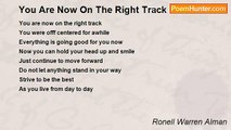 Ronell Warren Alman - You Are Now On The Right Track