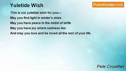 Pete Crowther - Yuletide Wish