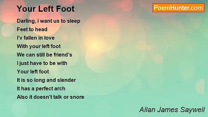 Allan James Saywell - Your Left Foot