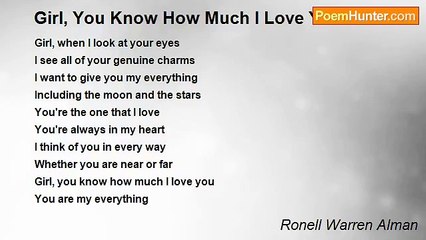 Ronell Warren Alman - Girl, You Know How Much I Love You