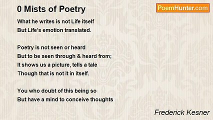 Frederick Kesner - 0 Mists of Poetry
