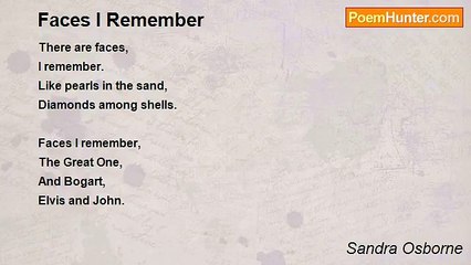 Sandra Osborne - Faces I Remember