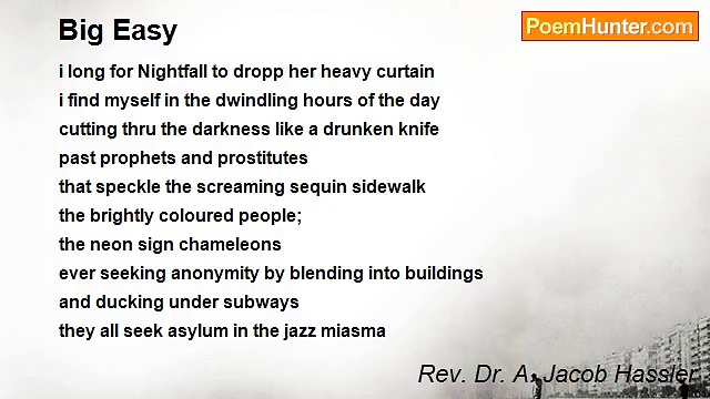 Rev. Dr. A. Jacob Hassler - Big Easy