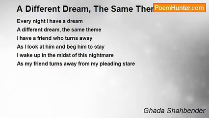 Ghada Shahbender - A Different Dream, The Same Theme
