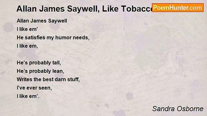 Sandra Osborne - Allan James Saywell, Like Tobacco