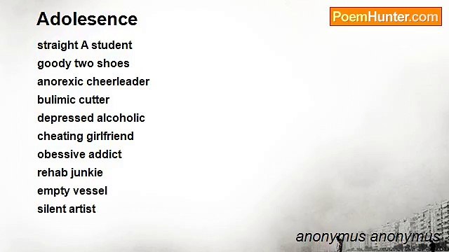 anonymus anonymus - Adolesence