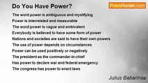 Julius Babarinsa - Do You Have Power?