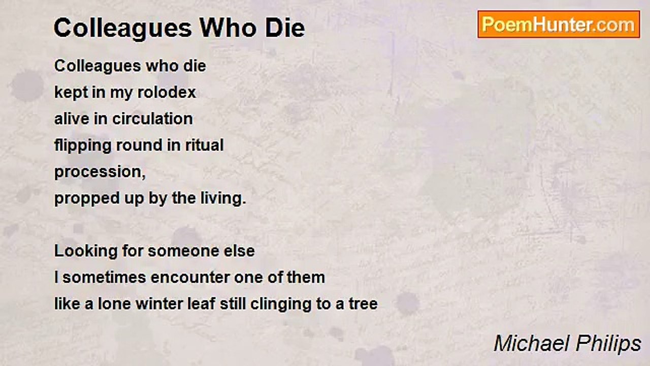 Michael Philips - Colleagues Who Die