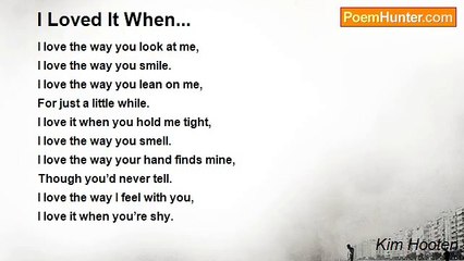 Kim Hooten - I Loved It When...