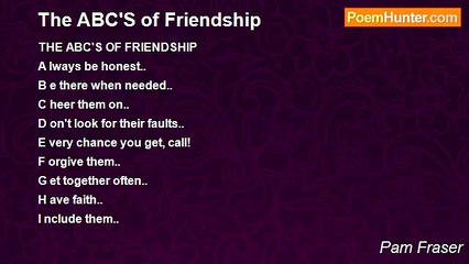 Pam Fraser - The ABC'S of Friendship
