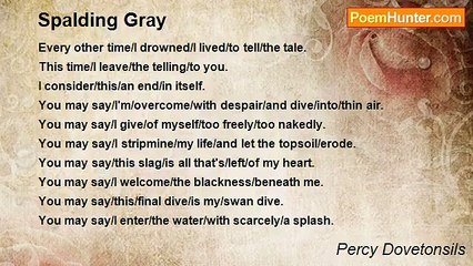 Percy Dovetonsils - Spalding Gray