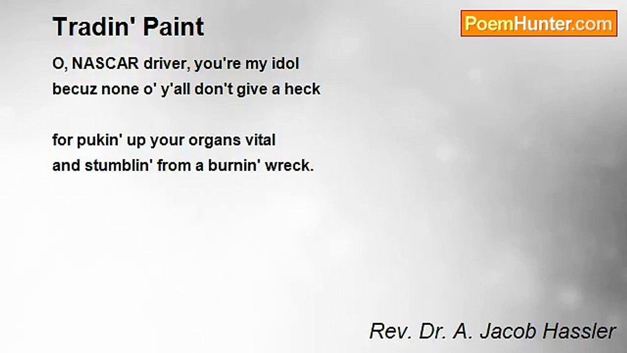 Rev. Dr. A. Jacob Hassler - Tradin' Paint