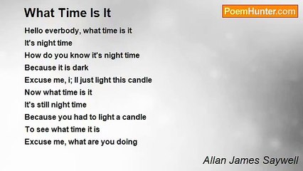 Allan James Saywell - What Time Is It