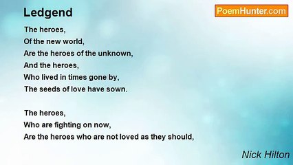 Nick Hilton - Ledgend