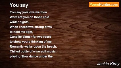 Jackie Kirby - You say