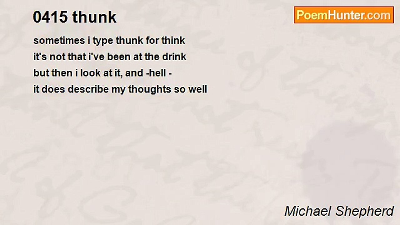 Michael Shepherd - 0415 thunk