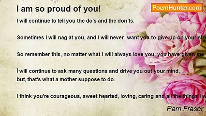 Pam Fraser - I am so proud of you!