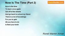 Ronell Warren Alman - Now Is The Time (Part 2)