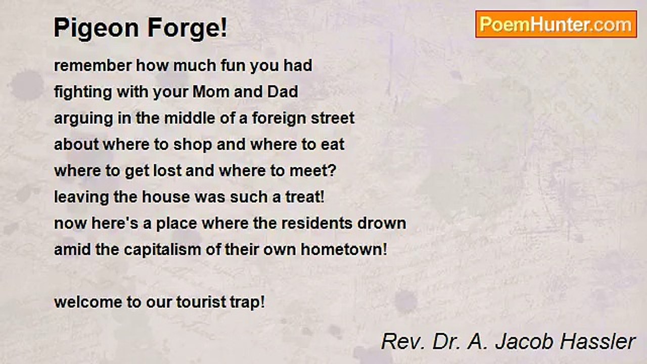 Rev. Dr. A. Jacob Hassler - Pigeon Forge!