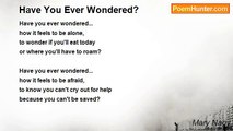 Mary Nagy - Have You Ever Wondered?