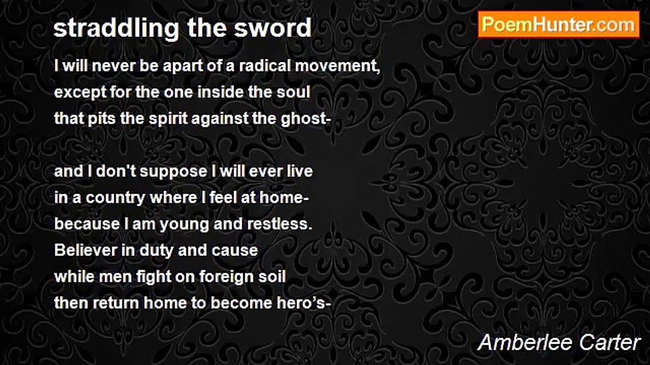 Amberlee Carter - straddling the sword