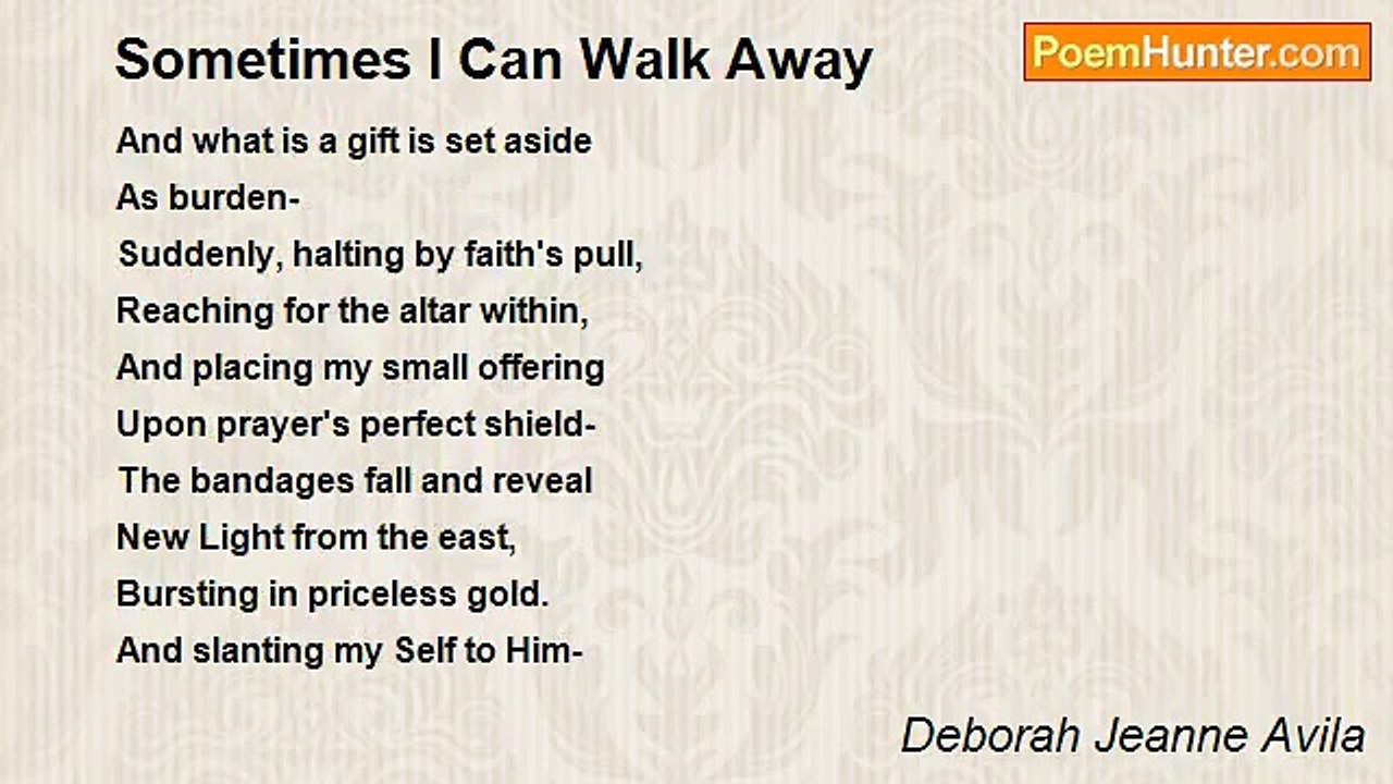 Deborah Jeanne Avila - Sometimes I Can Walk Away