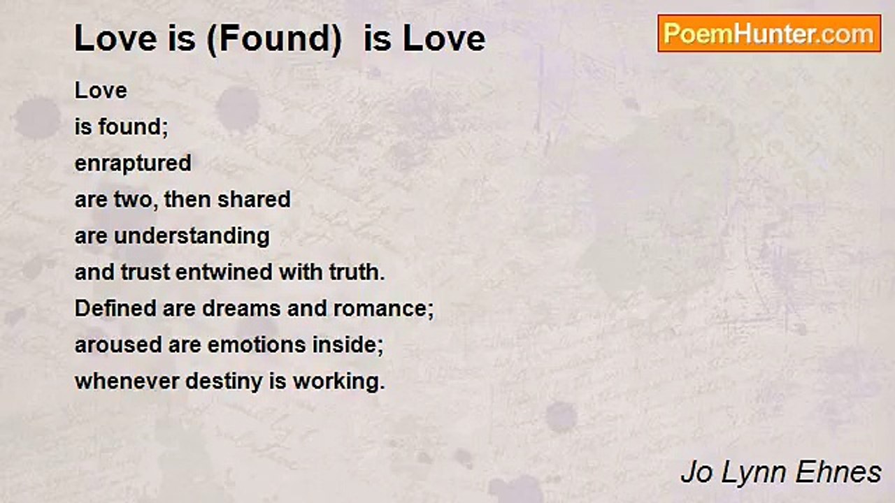 Jo Lynn Ehnes - Love is (Found)  is Love