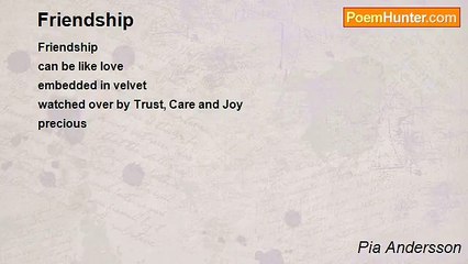 Pia Andersson - Friendship