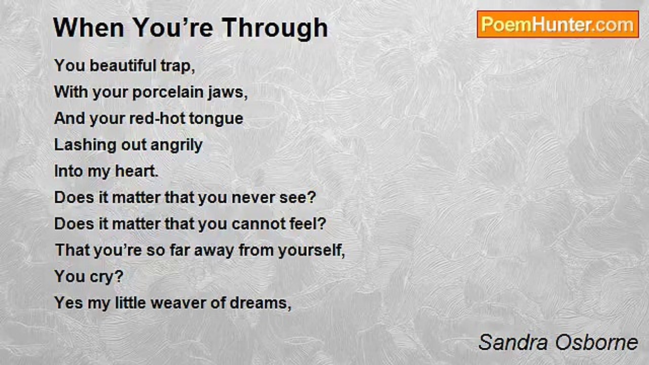 Sandra Osborne - When You’re Through
