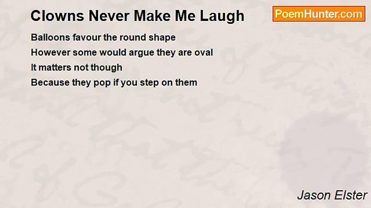 Jason Elster - Clowns Never Make Me Laugh