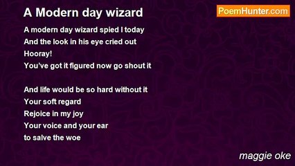 maggie oke - A Modern day wizard