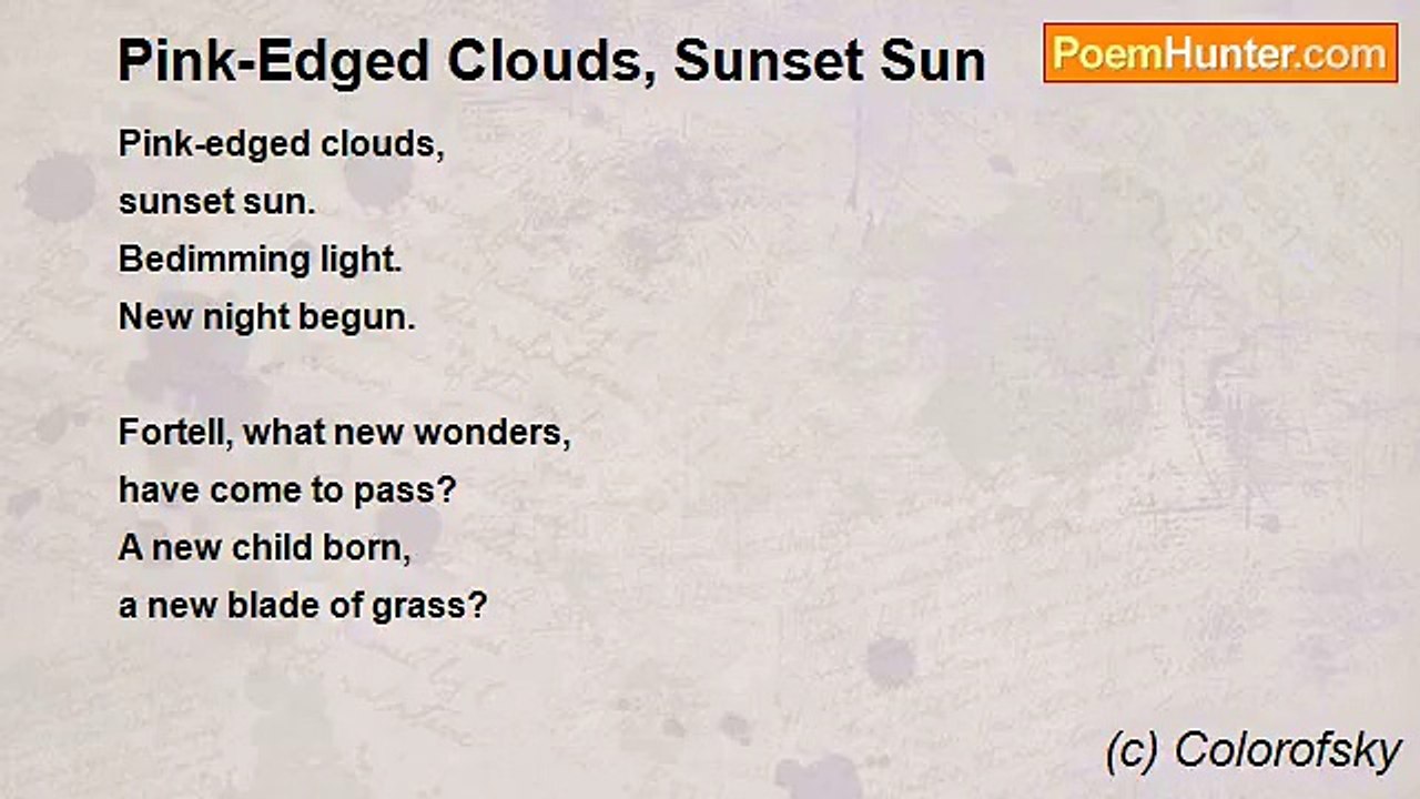 (c) Colorofsky - Pink-Edged Clouds, Sunset Sun