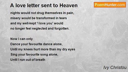 Ivy Christou - A love letter sent to Heaven