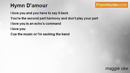 maggie oke - Hymn D'amour