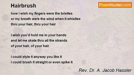 Rev. Dr. A. Jacob Hassler - Hairbrush