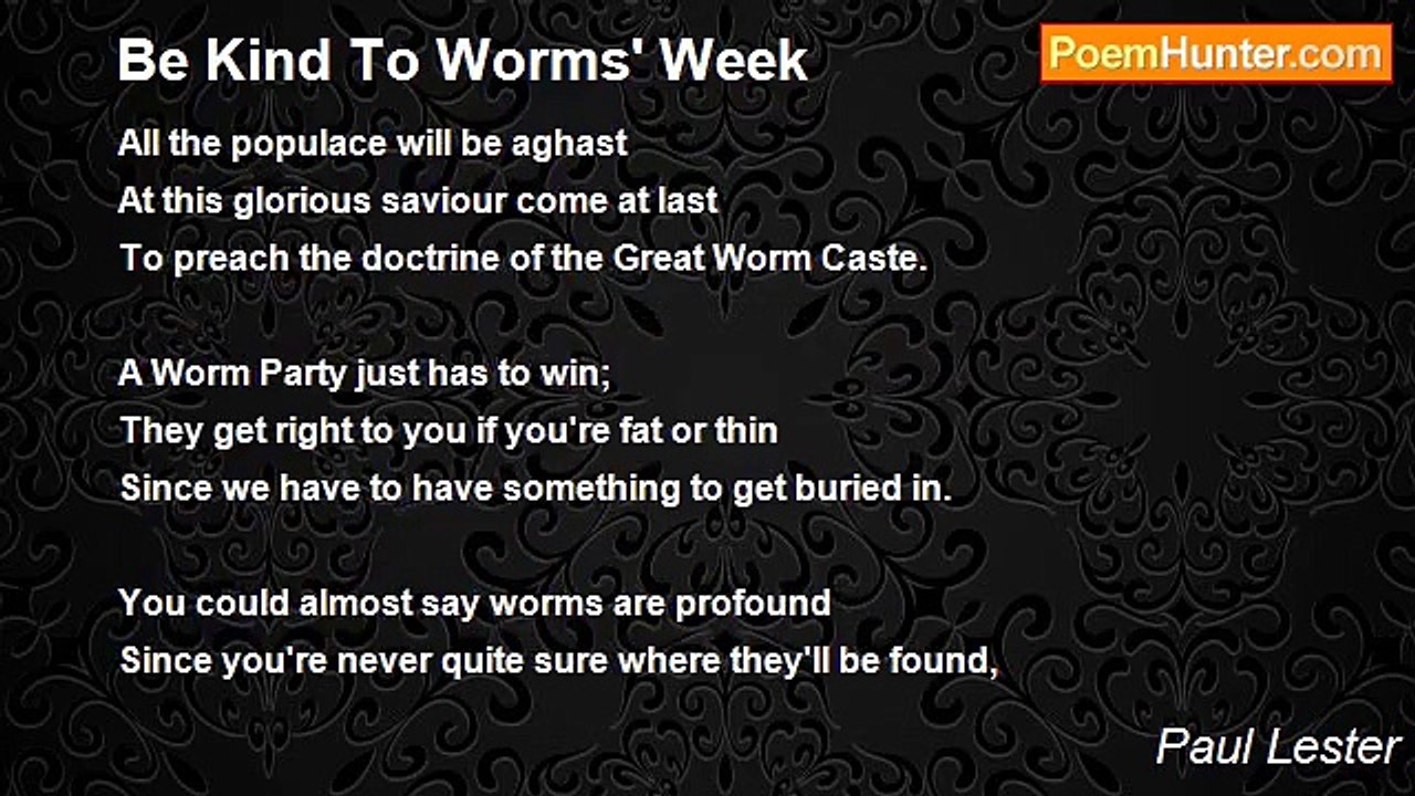 Paul Lester - Be Kind To Worms' Week