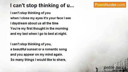 petite paula - I can't stop thinking of u...