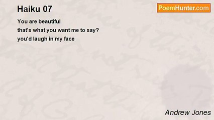 Andrew Jones - Haiku 07