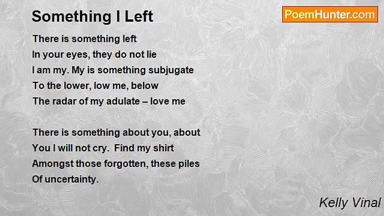 Kelly Vinal - Something I Left
