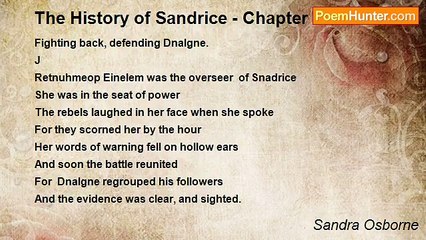 Sandra Osborne - The History of Sandrice - Chapter One
