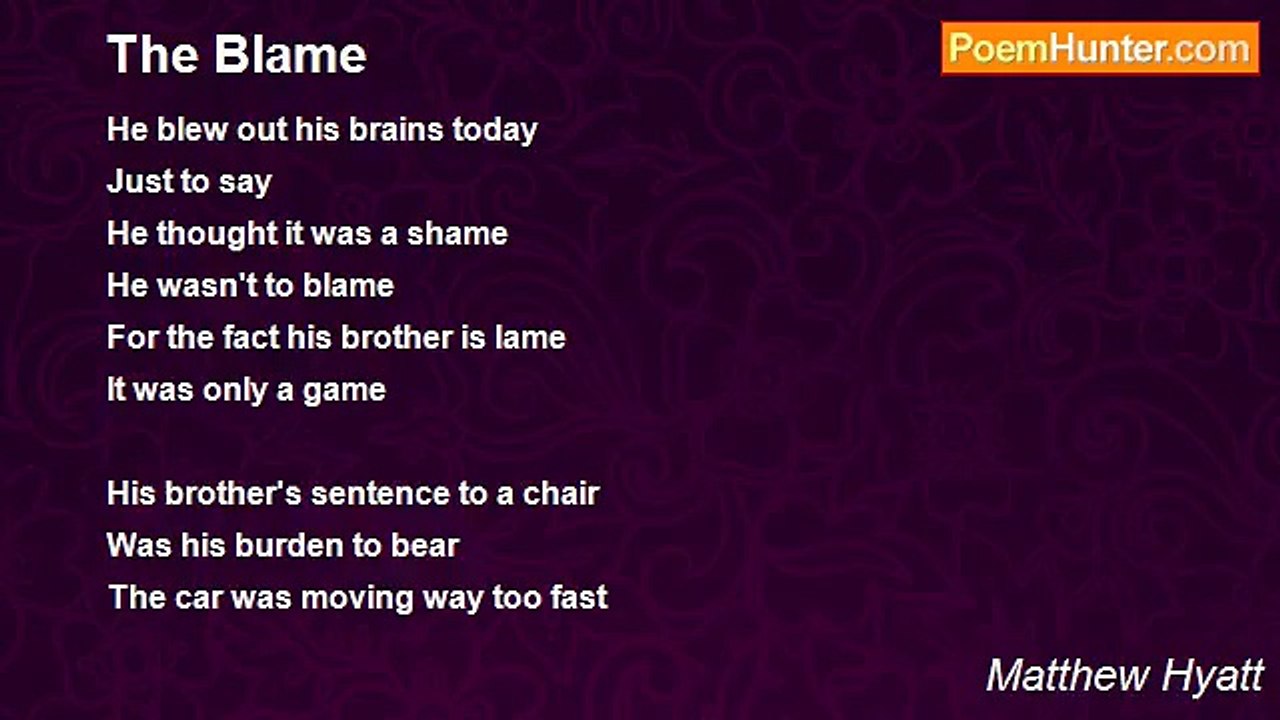 Matthew Hyatt - The Blame