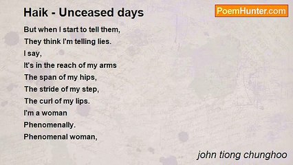john tiong chunghoo - Haik - Unceased days