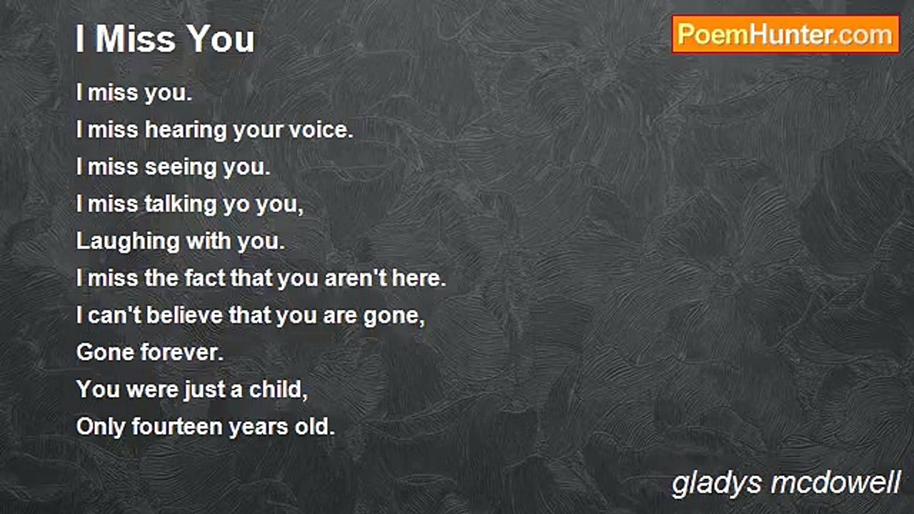 gladys mcdowell - I Miss You