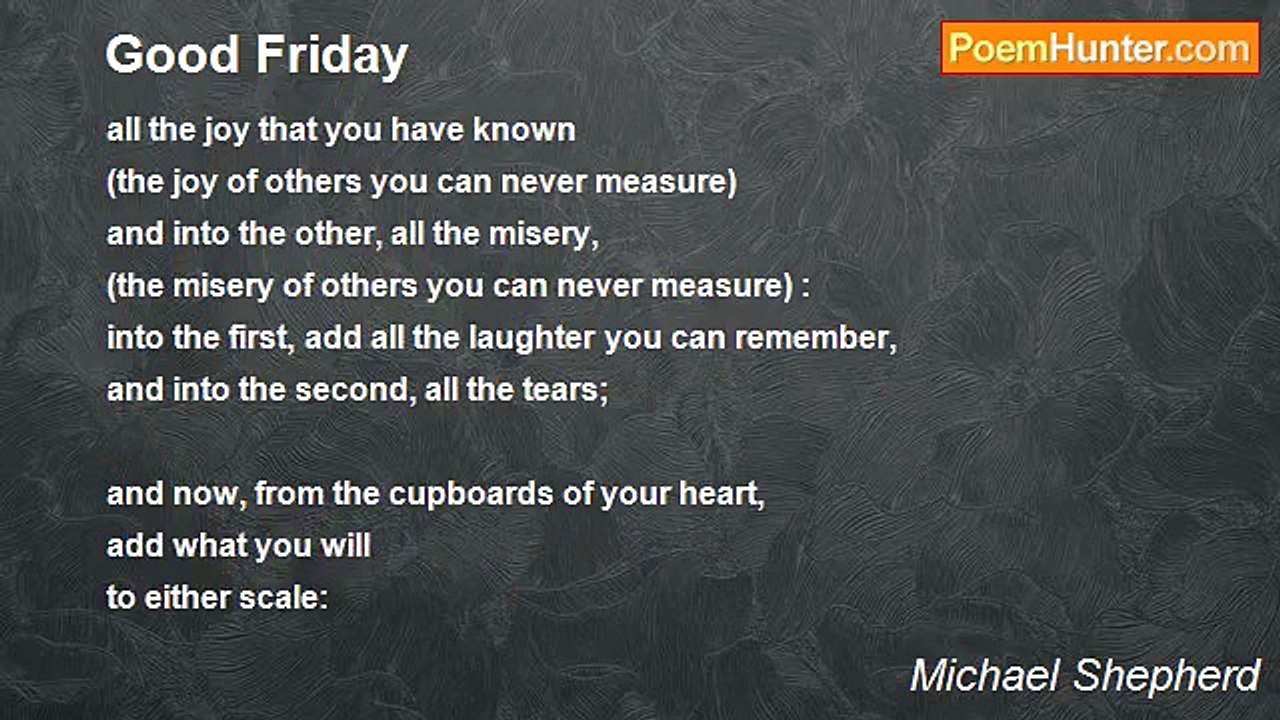Michael Shepherd - Good Friday