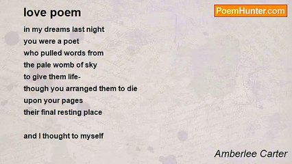 Amberlee Carter - love poem