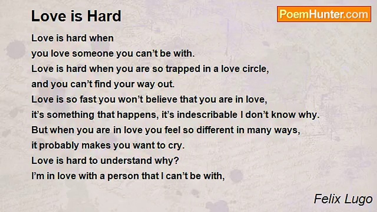Felix Lugo - Love is Hard
