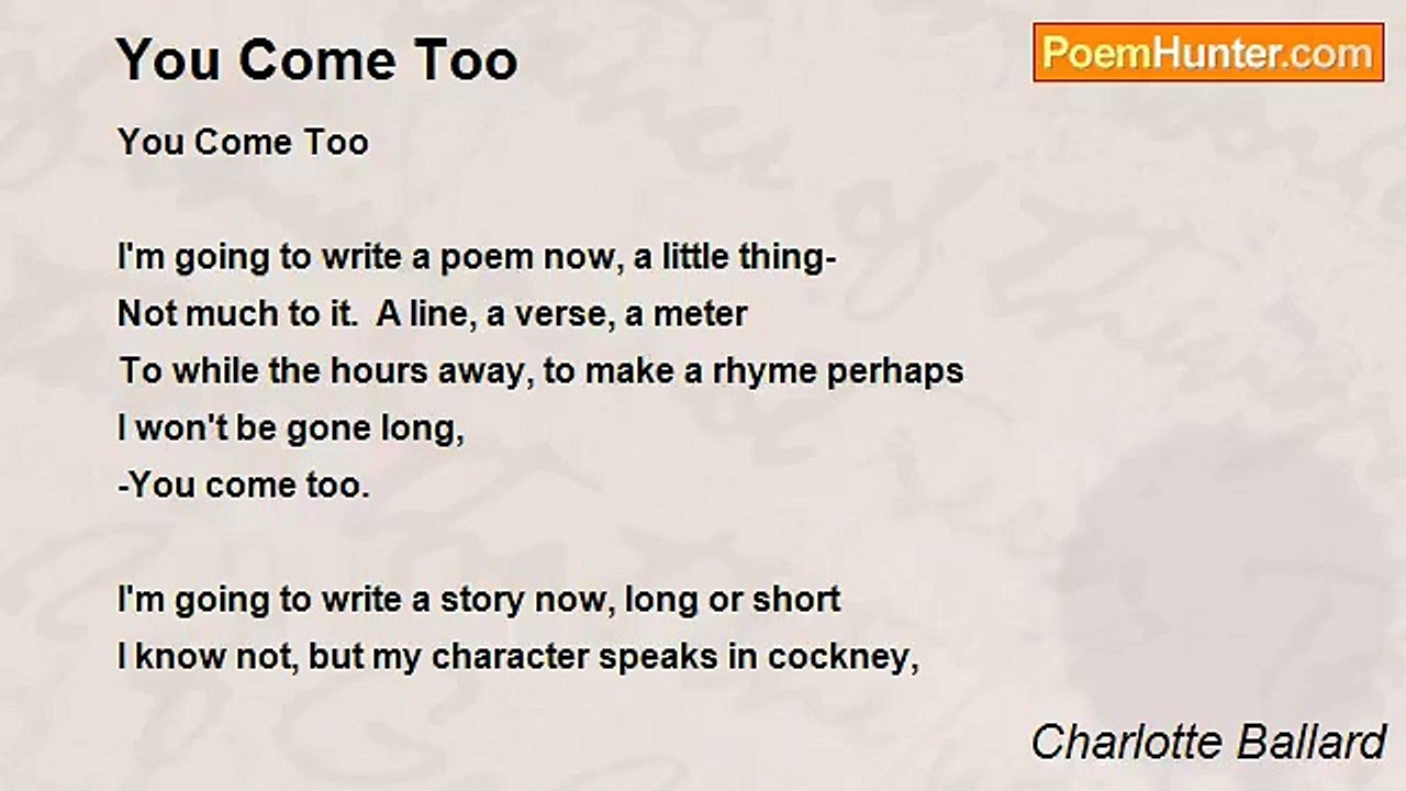 Charlotte Ballard - You Come Too