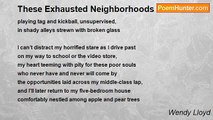 Wendy Lloyd - These Exhausted Neighborhoods