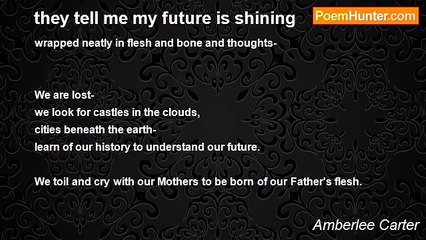 Amberlee Carter - they tell me my future is shining